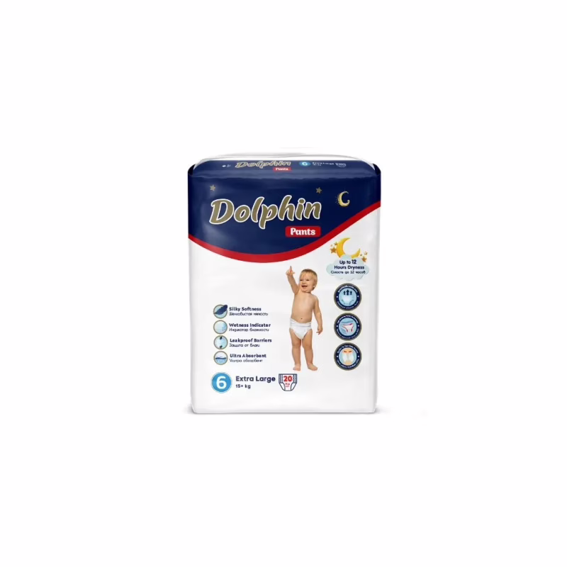 Підгузки Dolphin Dolphin 6 Exta large 15+ кг 20 шт (8680131207251)