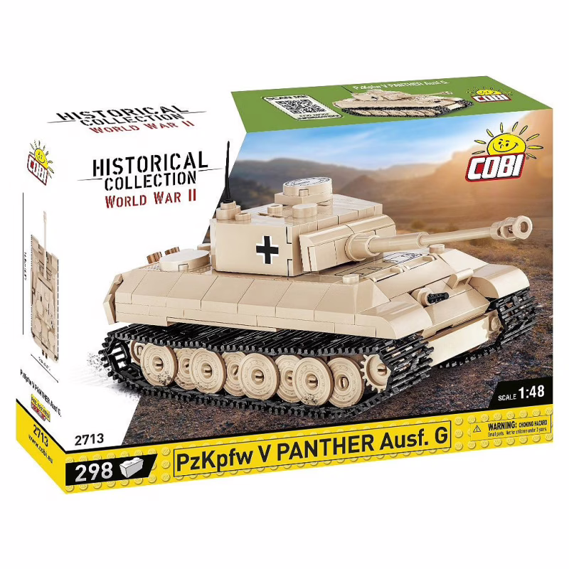 Конструктор Cobi Вторая Мировая Война Танк Panzer V Пантера, 298 деталей (COBI-2713)