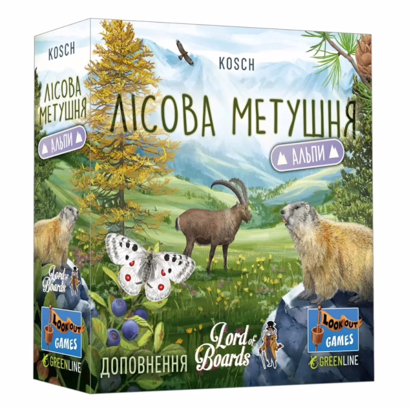 Настольная игра Lord of Boards Лесная суета. Альпы (Forest Shuffle: Alpine Expansion) (укр.) дополнение (LOB2405UA)