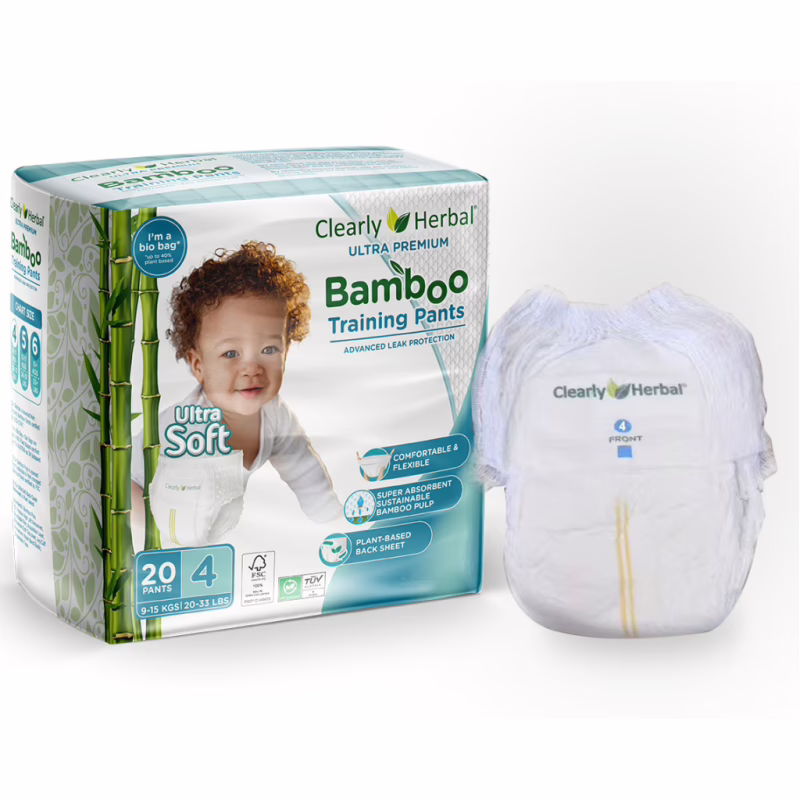 Підгузки Clearly Herbal Bamboo, розмір 4 (9-15 кг), 20 шт. (1124)