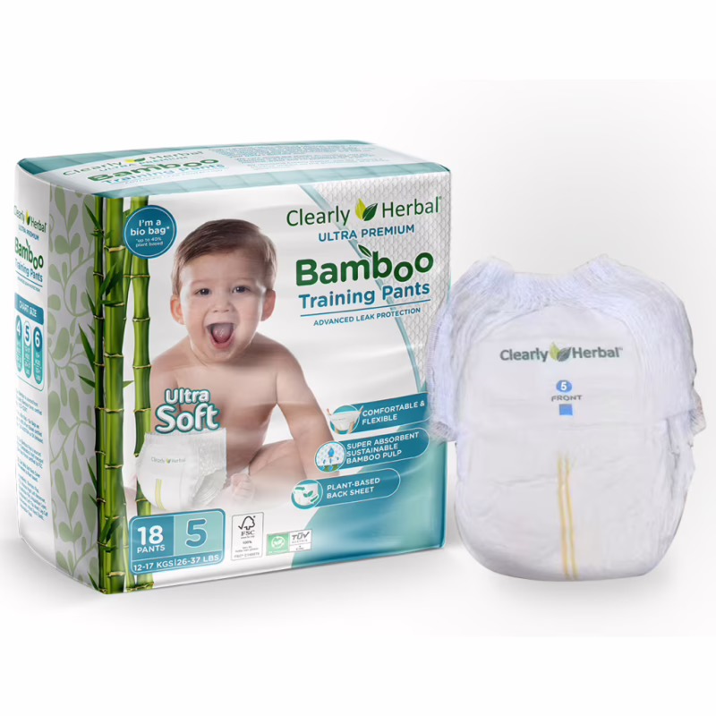 Підгузки Clearly Herbal Bamboo, розмір 5 (12-17 кг), 18 шт. (1125)