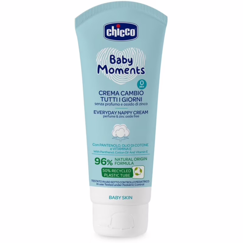 Детский крем Chicco Baby Moments захисний щоденний з патенолом під підгузок 100 мл (11641.00)