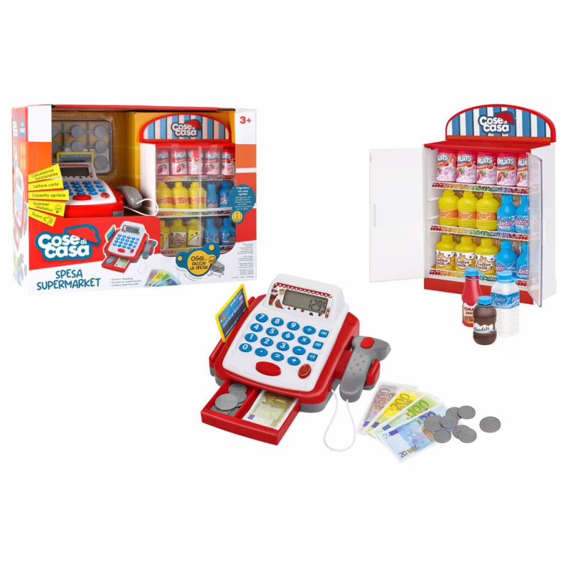 Игровой набор Cose di casa Касовий апарат зі сканером, холодильнико (42494)