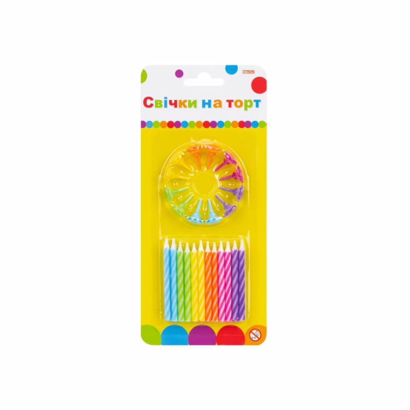 Свеча Maxi 24 шт на торт; 12 підставок для свічок (MX620100.C09)