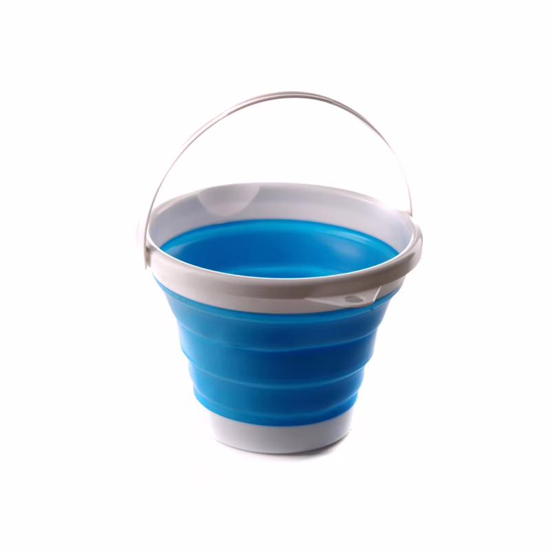 Ведро складное СИЛА силіконове 5 л blue (961003)