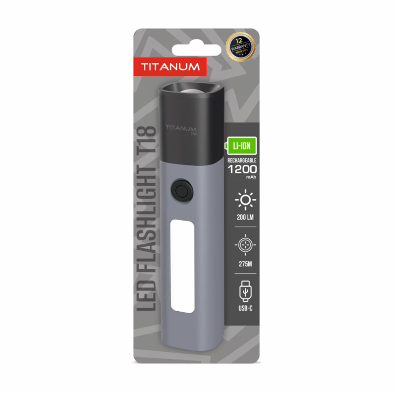 Фонарь TITANUM 200Lm Gray (TLF-T18)