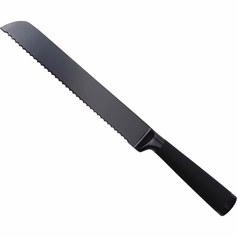 Кухонный нож Bergner Black Blade для хліба 20 см (BG-8774)