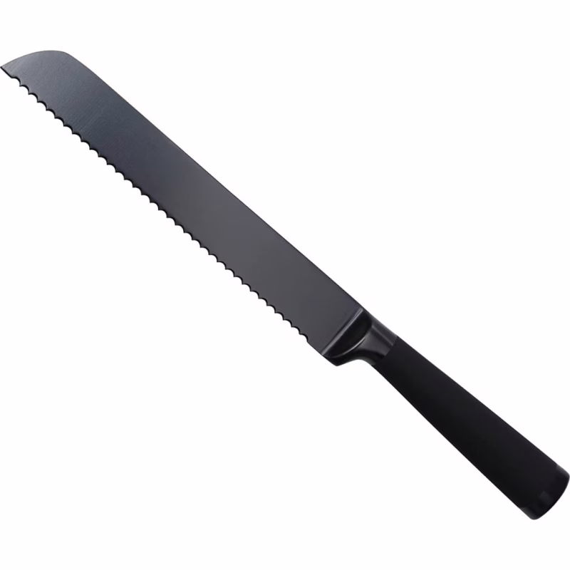 Кухонный нож Bergner Black Blade для хліба 20 см (BG-8774)