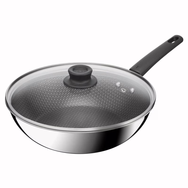 Сковорода Tefal ВОК Emotion+ Power з кришкою 28см (E3411655)