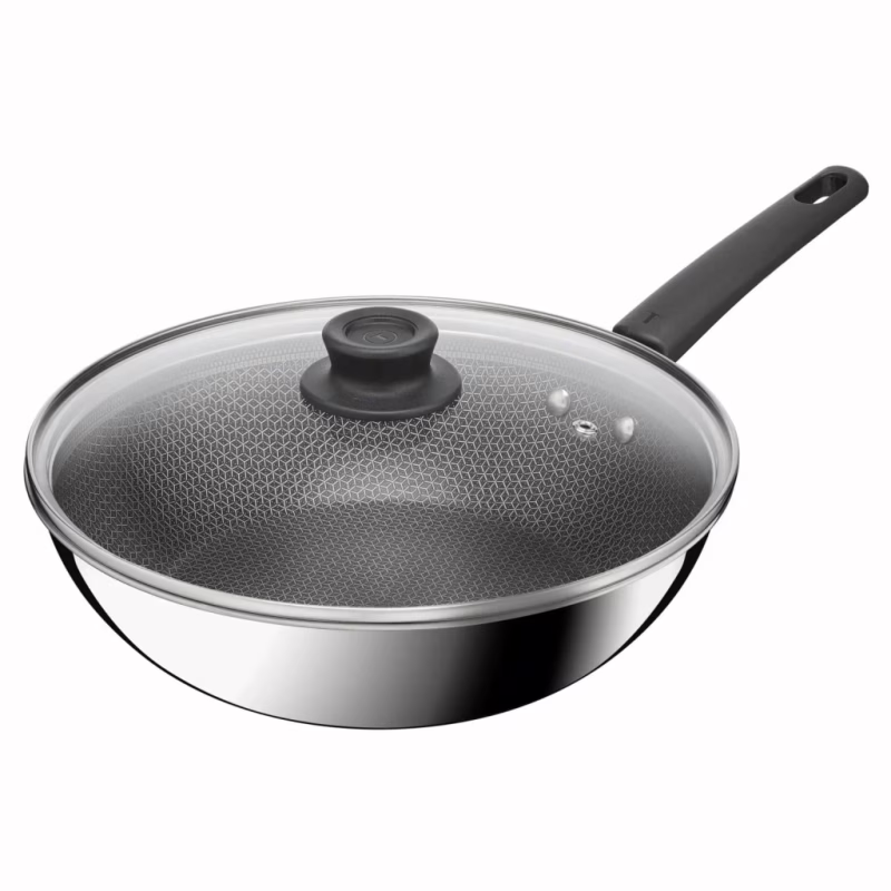 Сковорода Tefal ВОК Emotion+ Power з кришкою 28см (E3411655)