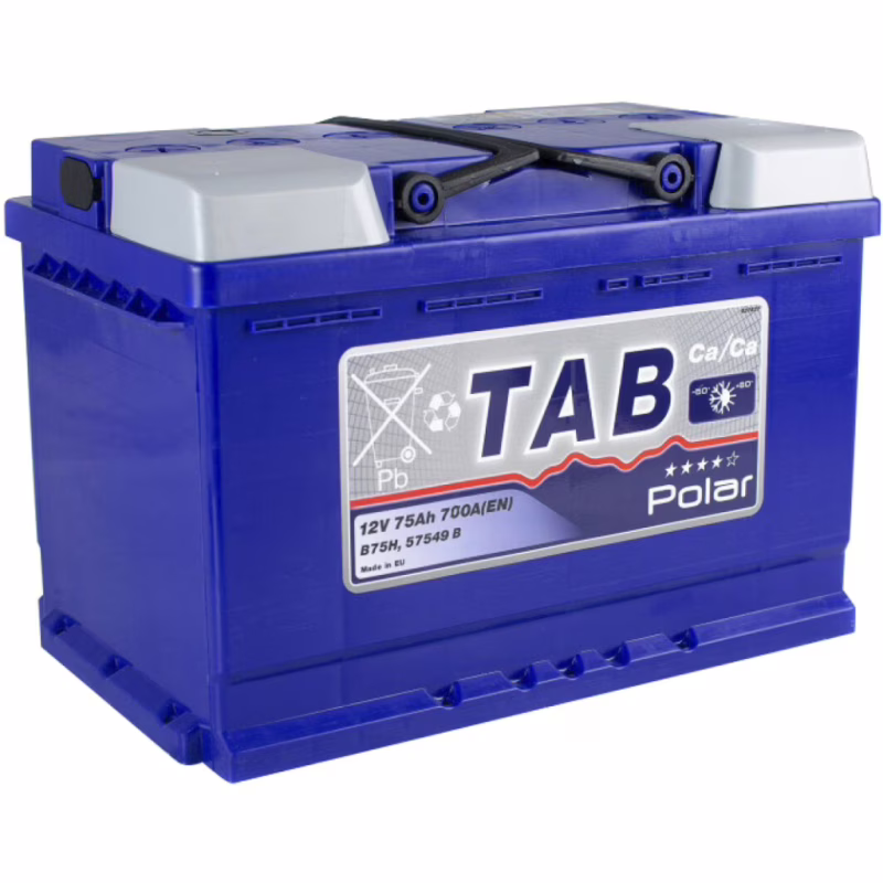 Аккумулятор автомобильный TAB 75 Ah/12V Polar Blue Euro (121 075)