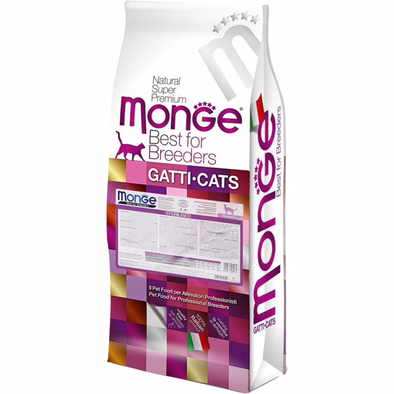 Сухой корм для кошек Monge Cat Sterilised со вкусом курицы и лосося 10 кг (8009470005135)