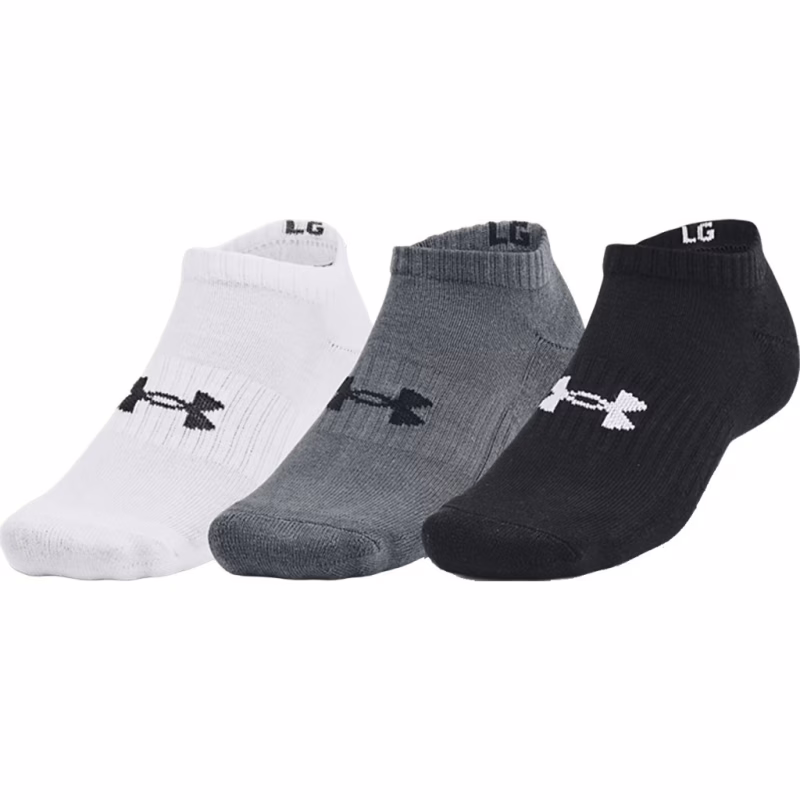 Носки Under Armour 1363241-003 Core No Show 3 пари Чорний MD (194513943142)
