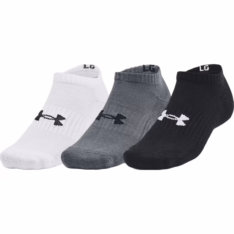 Шкарпетки Under Armour 1363241-003 Core No Show 3 пари Чорний MD (194513943142)