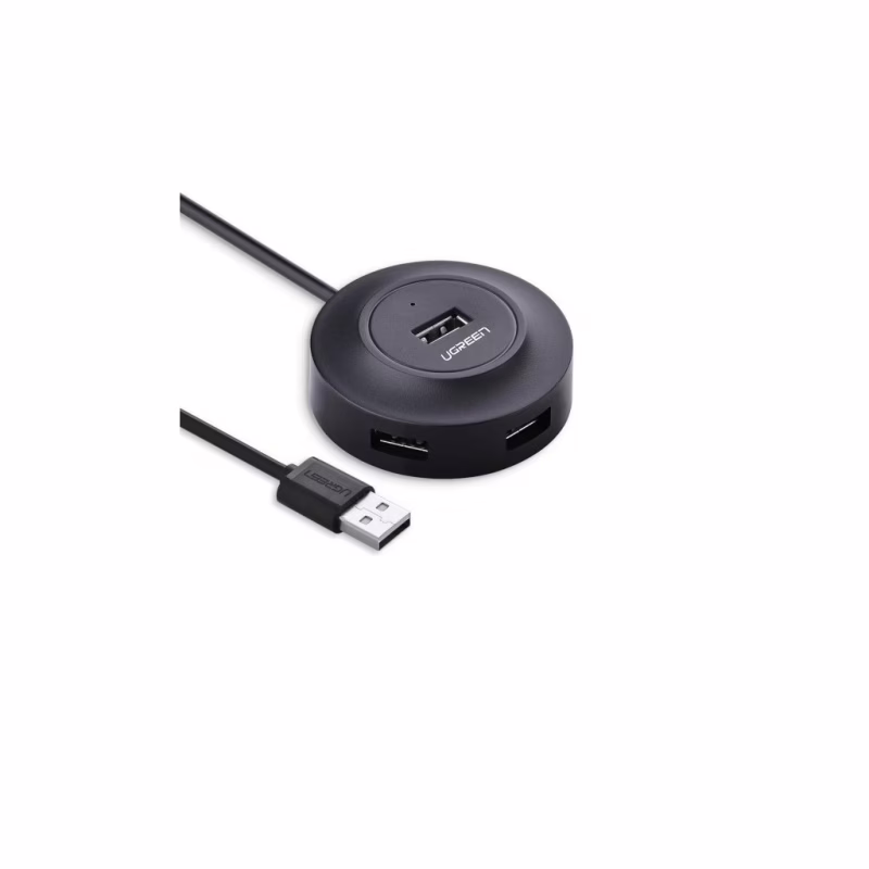 Концентратор Ugreen 4-port 1m USB 2.0 CR106 black (20277)