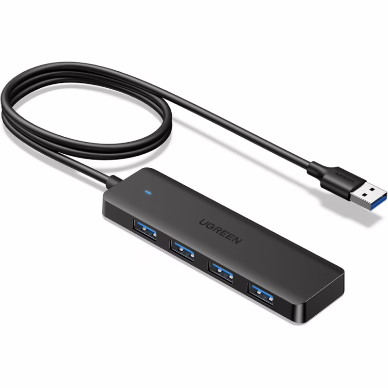 Концентратор Ugreen USB 3.0 to 4хUSB 3.0 1.0m Space Gray CM219 (35574)