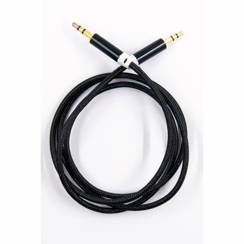 Кабель мультимедийный 3.5mm M to 3.5mm M 1.0m black Dengos (AUDIO-NTK-BLACK)