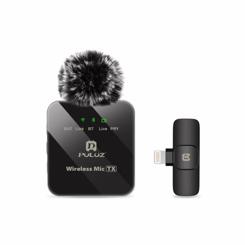 Мікрофон Puluz для iPhone/iPad 8-контактний приймач Black (PU645B)