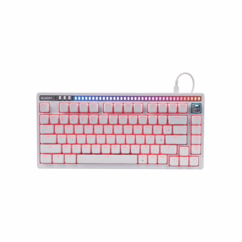 Клавіатура A4Tech Bloody AT75 USB RGB UA White (4711421002776)