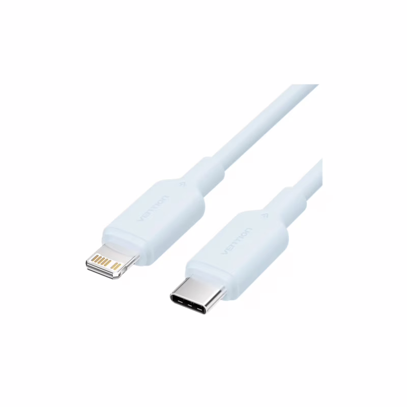 Дата кабель USB-C to Lightning 1.0m PD27W PVC blue Vention (LAKSF)