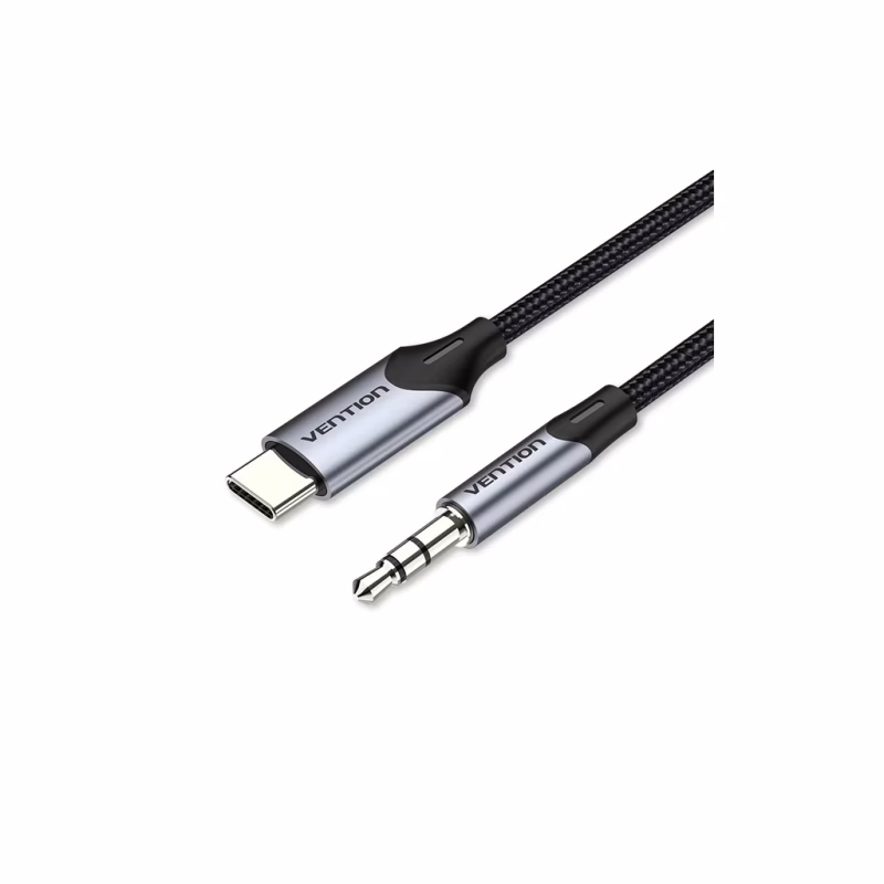 Кабель мультимедийный USB-C to 3.5mm M 1.0m gray Vention (BGKHF)