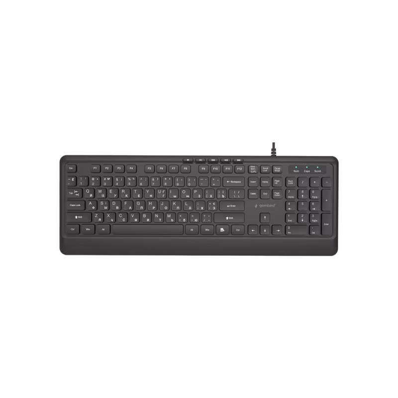 Клавіатура Gembird Slim Multimedia USB Black (KB-MCH-05-CYRL)