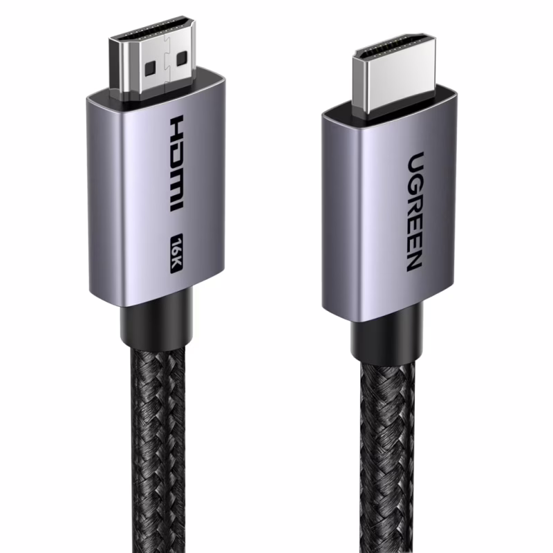 Кабель мультимедійний HDMI M to HDMI M 2.0m V2.2 16K60Hz 96Gbps braided black Ugreen (65900)