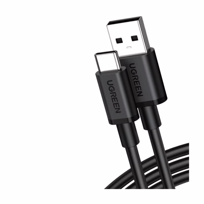 Дата кабель USB 2.0 AM to USB-C 1.0m 3A black Ugreen (85201)