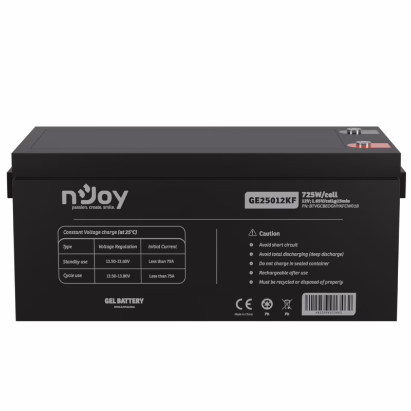 Батарея к ИБП nJoy 12V 250Ah (BTVGCBEOGHYKFCW01B) GEL (GE25012KF)