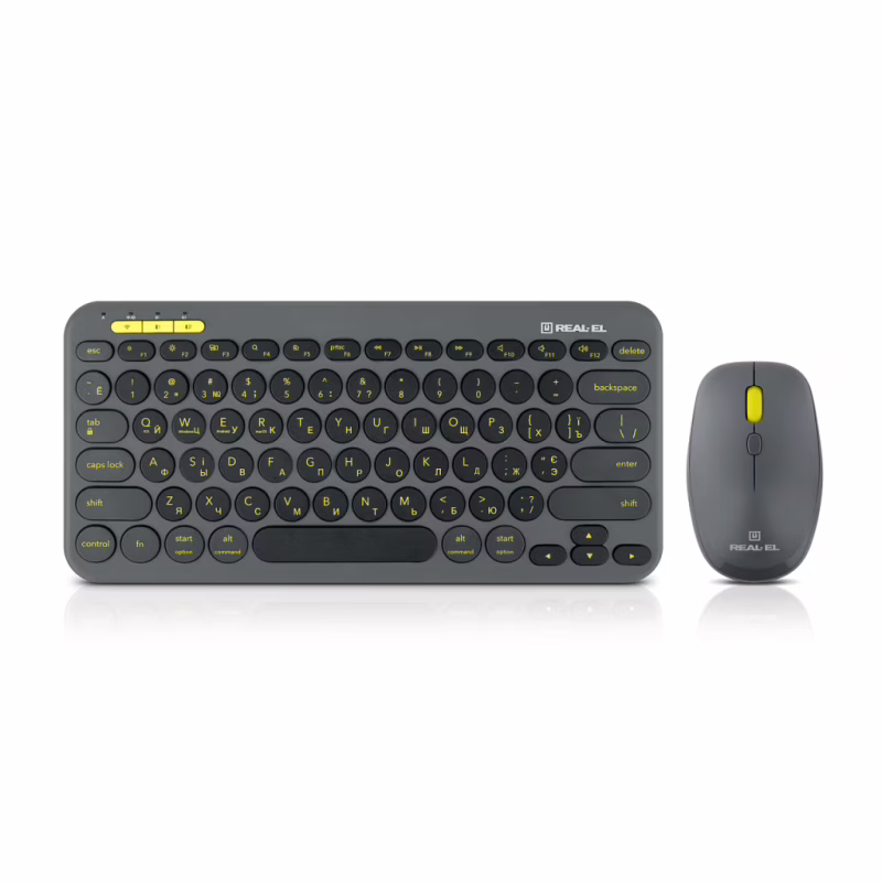Комплект REAL-EL KIT-635W Wireless/Bluetooth Black (EL123100057)