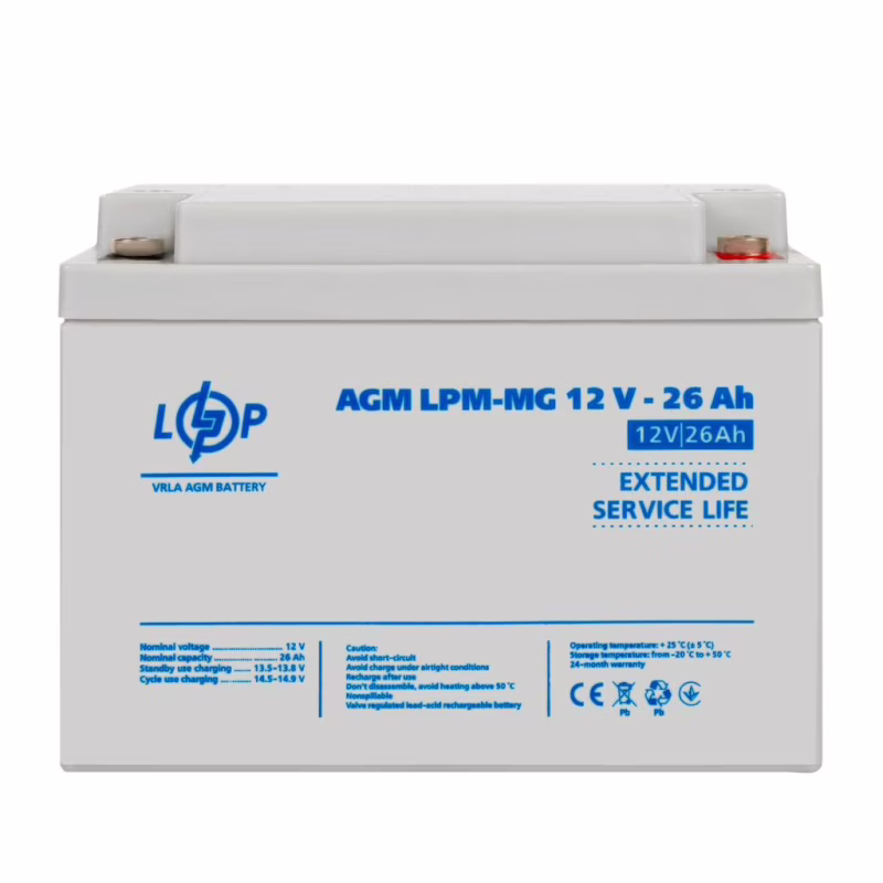 Батарея к ИБП LogicPower LPM MG 12V 26Ach (37336)