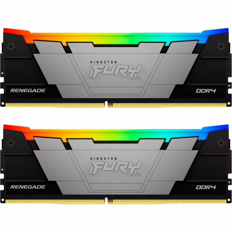 Модуль пам'яті для комп'ютера DDR4 32GB (2x16GB) 3200 MHz RenegadeRGB Kingston Fury (ex.HyperX) (KF432C16RB12AK2/32)