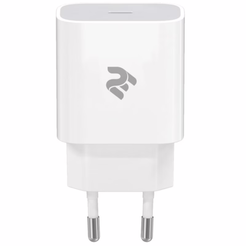 Зарядное устройство 2E USB-C Wall Charger PD3.0 DC5V/3A, 20W, white (2E-WC1USBC20W-W)