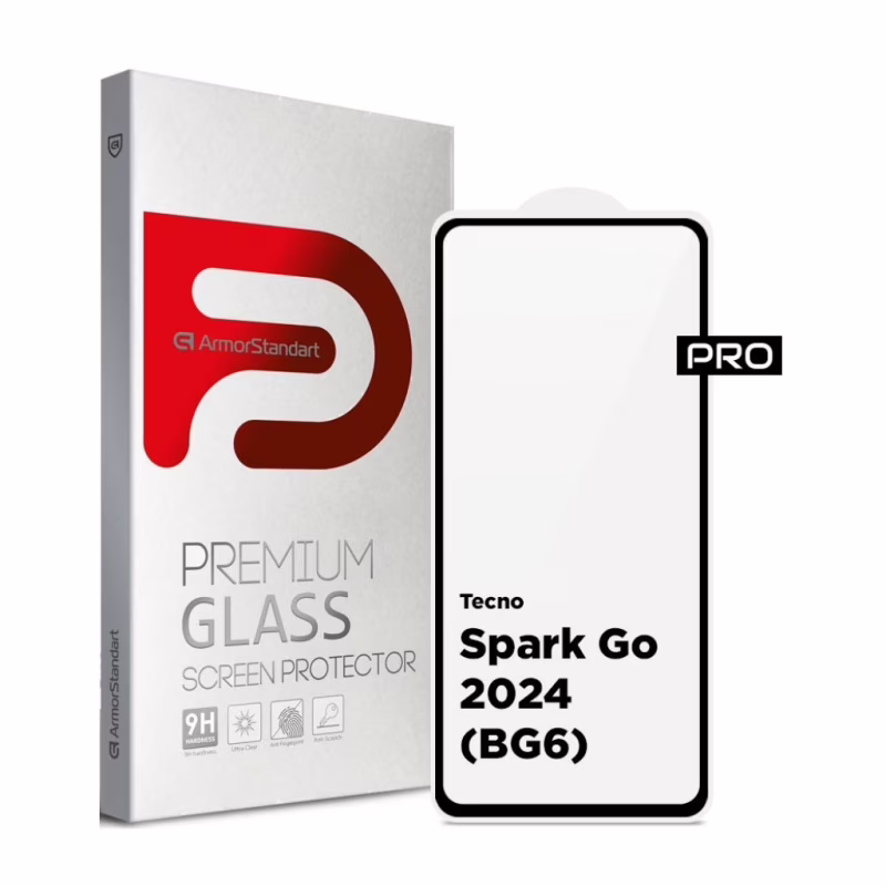 Стекло защитное Armorstandart Pro Tecno Spark Go 2024 (BG6) Black (ARM73614)