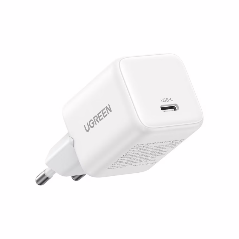 Зарядное устройство Ugreen USB-C PD30W GaN white (65009)