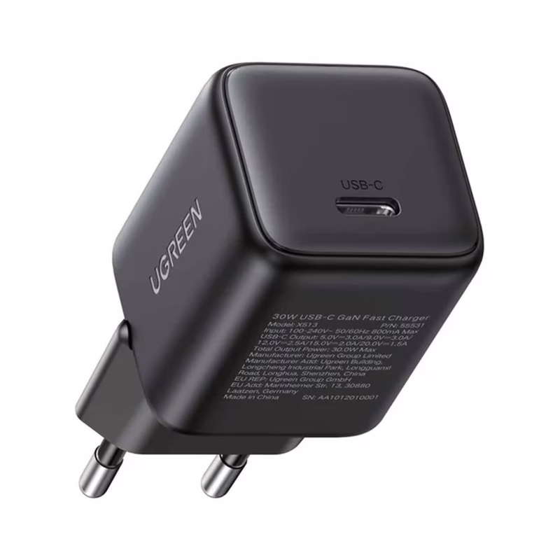 Зарядное устройство Ugreen USB-C PD30W GaN (55531)