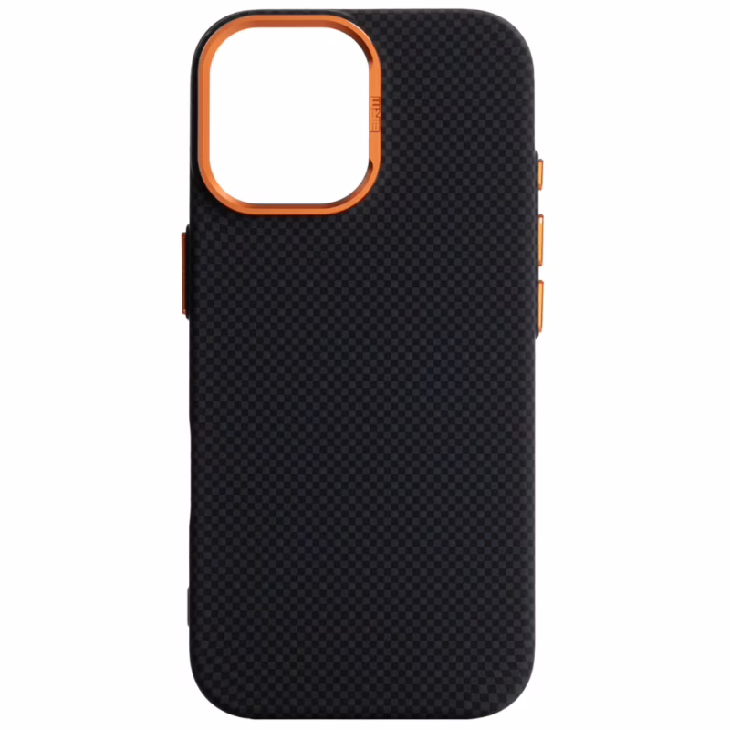 Чехол для мобильного телефона Armorstandart LikeCarbon2 SE MagCase Apple iPhone 17 Kevlar Black Orange (ARM89163)