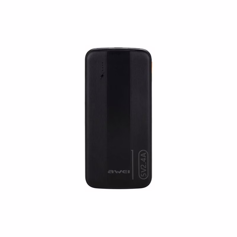 Батарея универсальная AWEI 10000mAh P20K, 12W, Black (6954284009744)