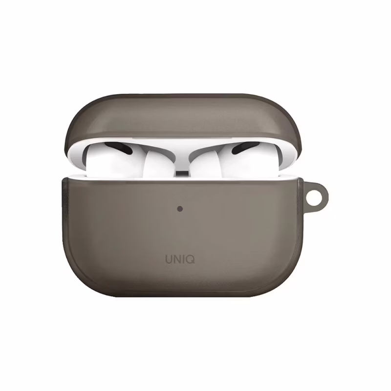 Чохол для навушників Uniq Glase AirPods Pro 2 gen Glossy Smoke (8886463683590)