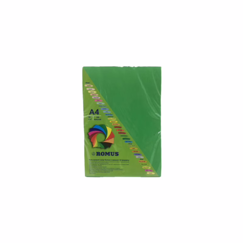 Бумага Romus А4 80 г/м2 100c, green dark (R51390)