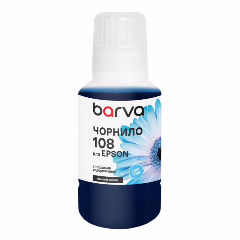 Чернила Barva Epson 108 140 мл, light cyan, special, OneKey (E108-1013)