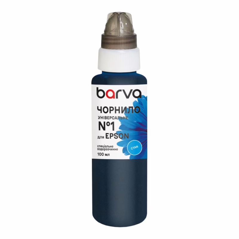 Чорнило Barva Epson 1 100 мл, universal, cyan (EU1-446e)