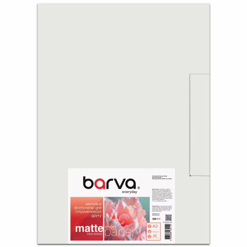 Папір Barva A3, 280 г/м2, Everyday, matt, 40 с (IP-AE280-448)
