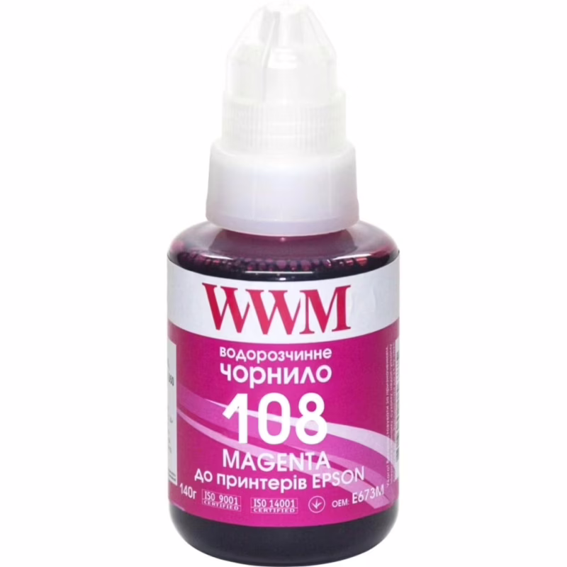Чернила WWM Epson L8050/L18050 140г Magenta KeyLock (E108M)