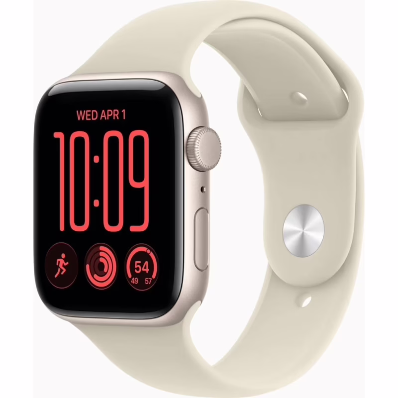 Смарт-часы Apple Watch SE 3 2026 GPS 40mm Starlight Aluminium Case with Sand Sport Band - S/M (MJKR4RK/A)