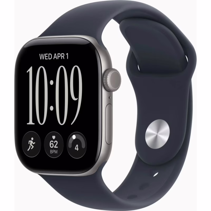Смарт-годинник Apple Watch Series 12 GPS 42mm Space Grey Aluminium Case with Navy Blue Sport Band - S/M (MJE74RK/A)