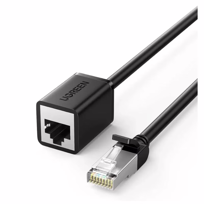 Патч-корд 2м, F/UTP Cat 6 Ethernet RJ45 Extension Male/Female Patch Cords NW112 Black Ugreen (11281)