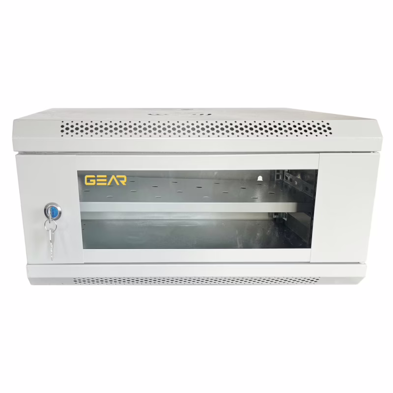 Шкаф настенный GEAR 4U 19" 600x600x240 мм, + полка 19", grey (GWMSN-4U-600-600G)