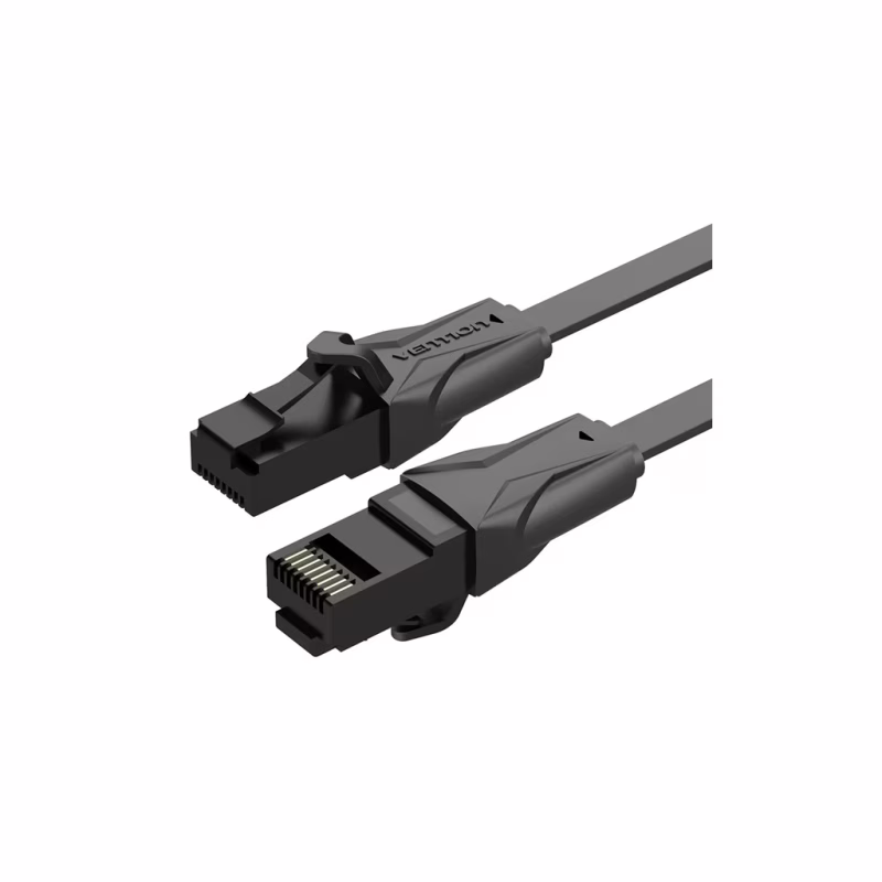 Патч-корд 3m UTP cat 6 RJ-45 flat black Vention (IBABI)