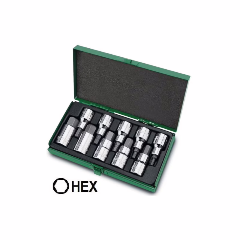 Набір торцевих головок Toptul шестигранник 1/2" Н4-Н19 (GAAD1007)